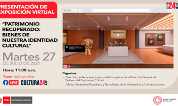 Presentación de exposición virtual Patrimonio recuperado: bienes de nuestra identidad  cultural