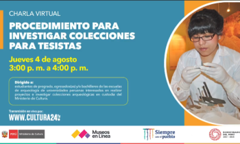 Charla virtual procedimiento para investigar colecciones para tesistas