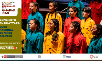 Elencos nacionales en el Qhapaq Ñan - concierto en Huaytará Coro Nacional de Niños del Perú