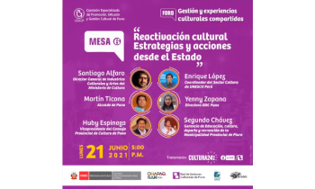 Mesa 6: reactivación cultural estrategias y acciones desde el estado