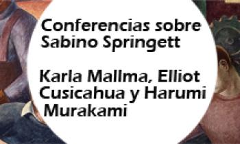 Sabino Springett . Exposición Karla Mallma, Elliot Cusicahua y Harumi Murakami
