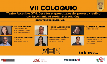 VII Coloquio Teatro accesible GTN: Desafíos y aprendizajes del proceso creativo con la comunidad sorda (2da edición)